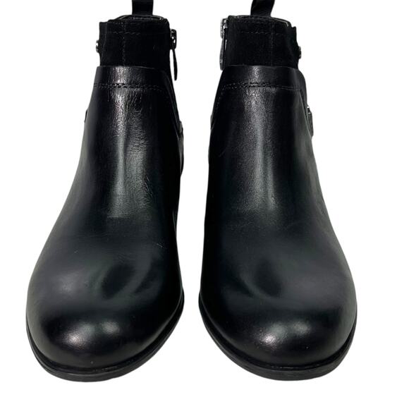 FRANCO SARTO “Marta” Black Leather & Suede Ankle Boots 6.5. NWOT Moto Equestrian - Picture 2 of 10
